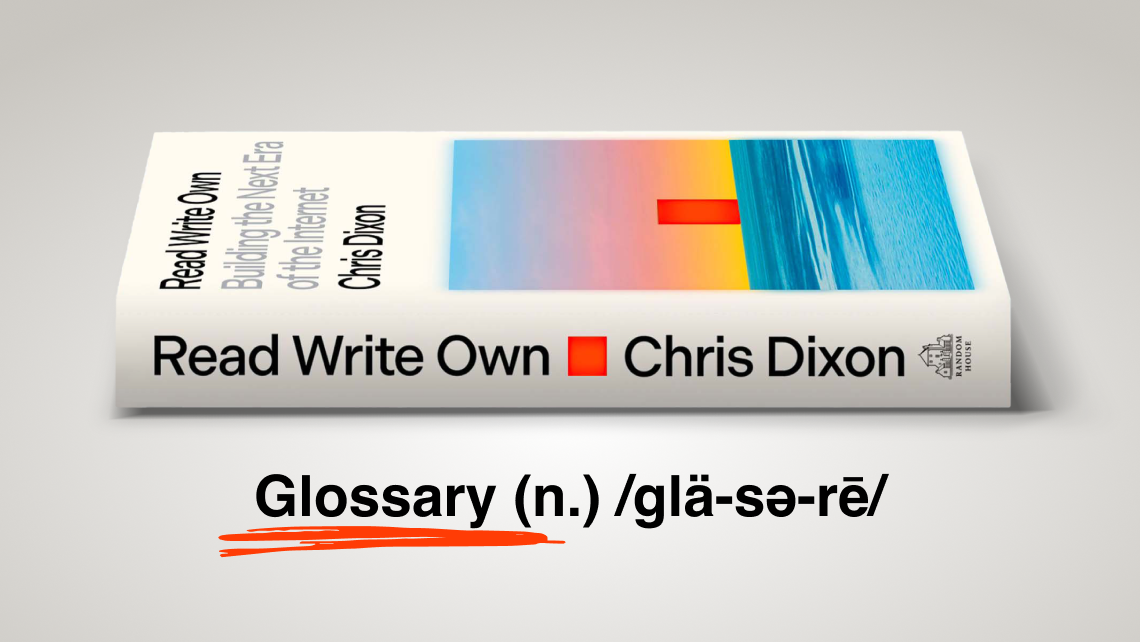 Blockchain internet glossary a z key terms from read write own